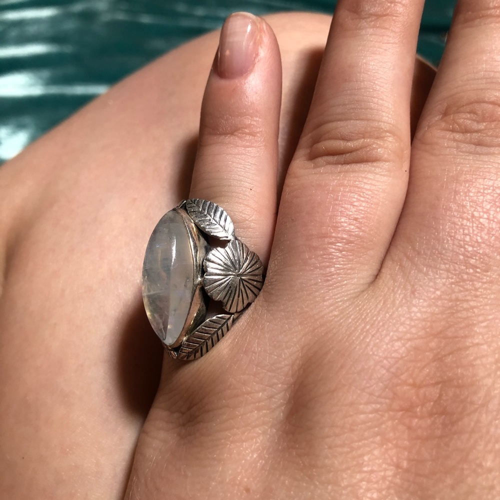 Silver Moonstone Ring - image 6